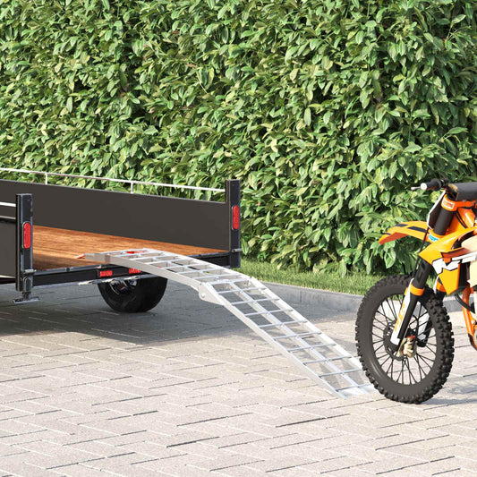 Motorcycle Ramp Silver 340 kg per piece Aluminium