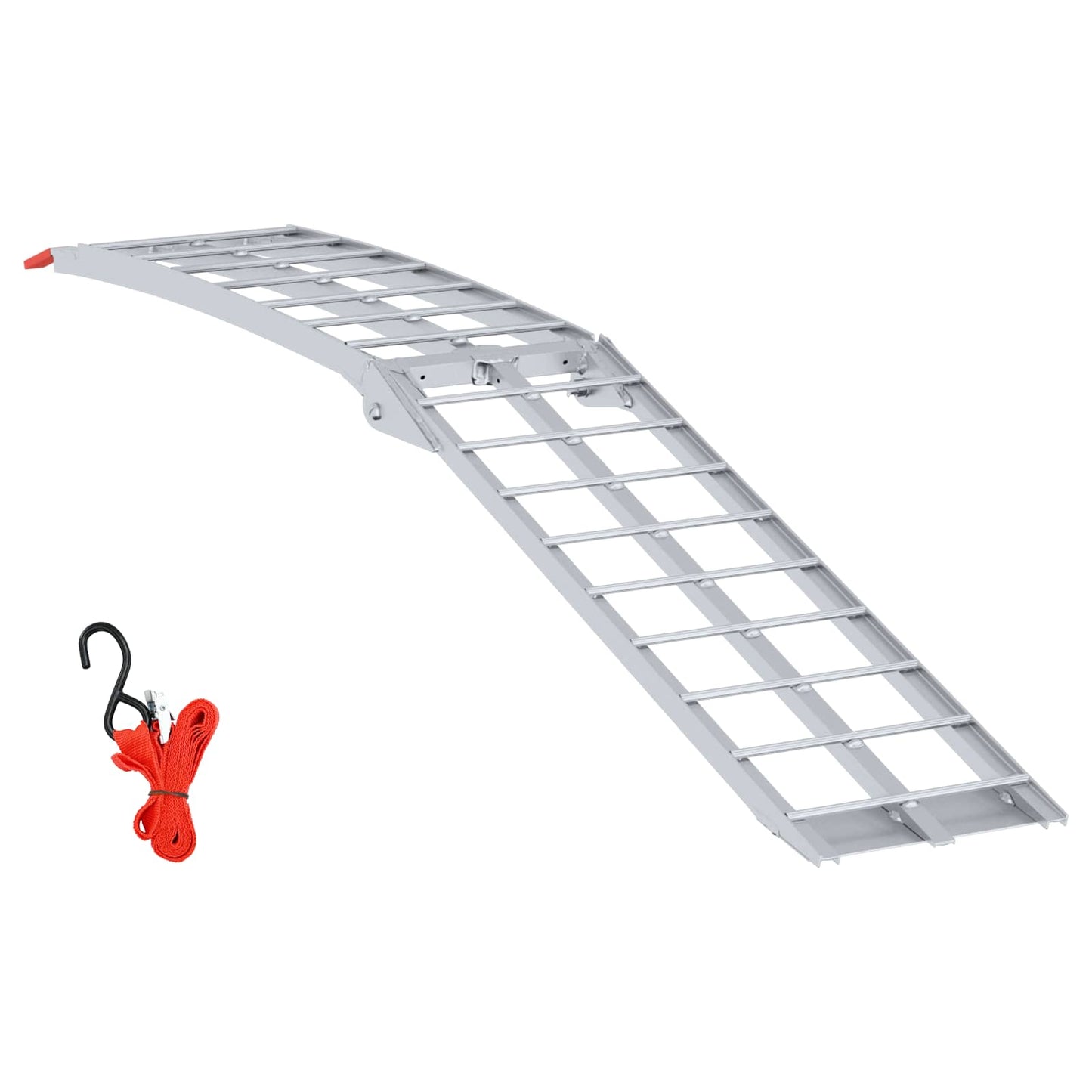 Motorcycle Ramp Folding Silver 180 x 28 x 5 cm Aluminium