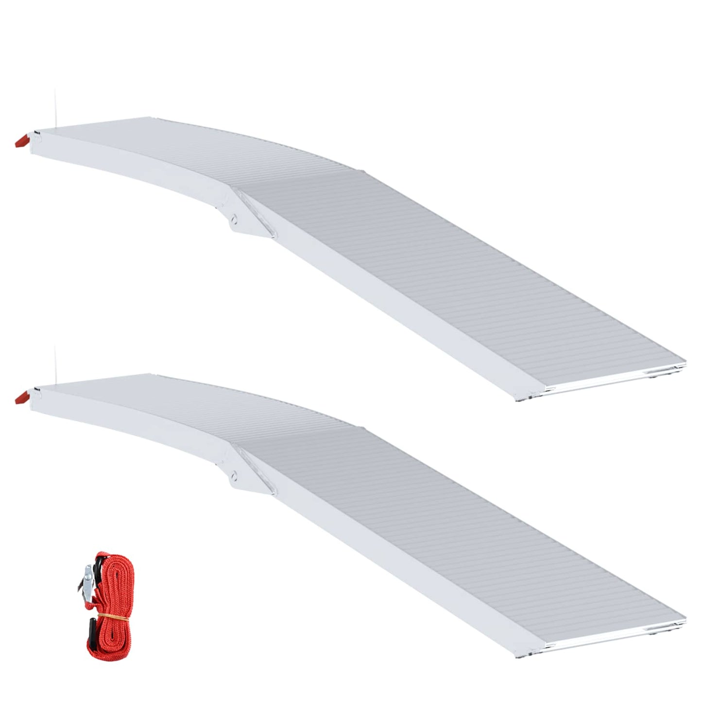 Motorcycle Ramp 680 kg 2 pcs Silver 205 x 28 x 5 cm Aluminium
