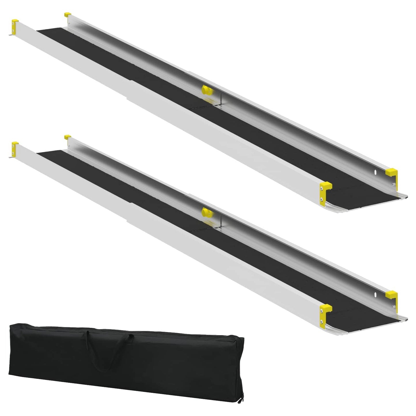 Ramp for Wheelchair 270 kg 2 pcs Black 183 x 19 x 5.6 cm