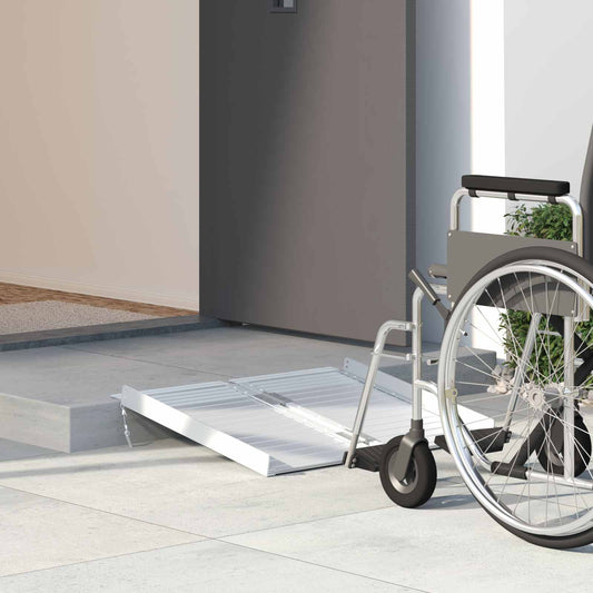Ramp for Wheelchair 270 kg Silver 270 kg Aluminium
