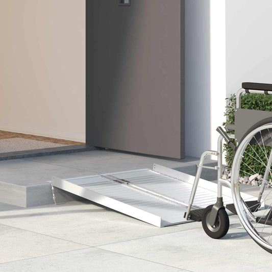 Ramp for Wheelchair 270 kg Silver 270 kg Aluminium