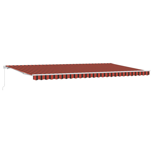 Retractable Awning Manual Orange and Brown 600 x 300 cm