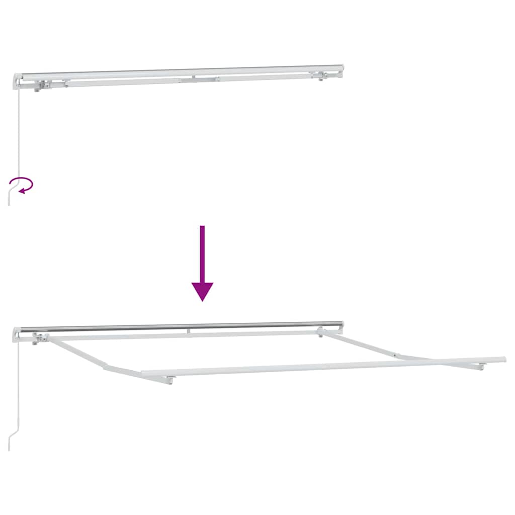 Retractable Awning Retractable Orange and Brown 350 x 250 cm