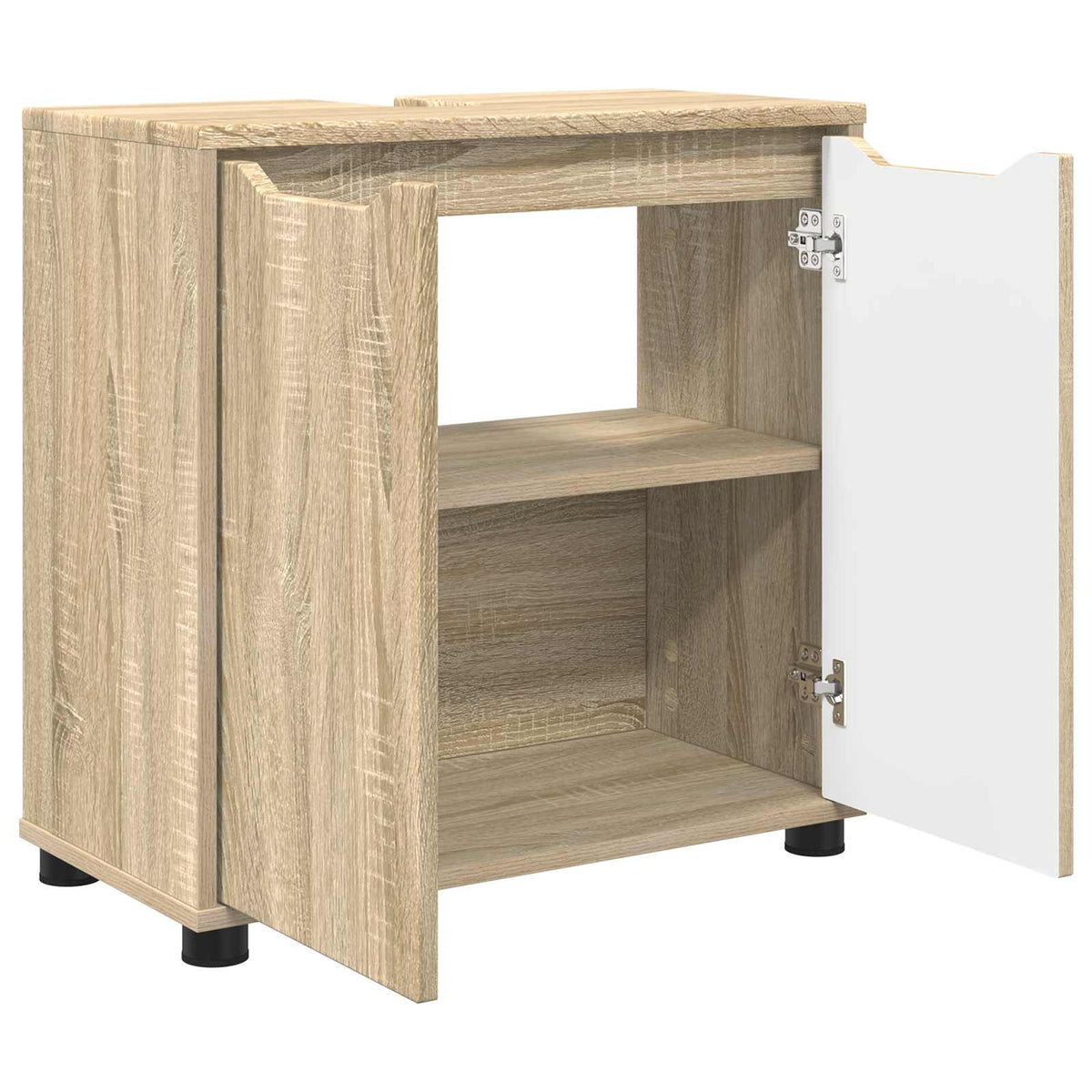Bathroom Basin Cabinet Sonoma Oak 60 x 30 x 60 cm
