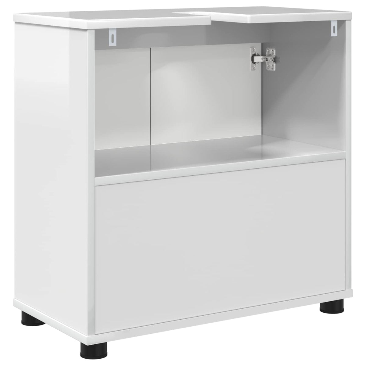 Bathroom Basin Cabinet High Gloss White 60 x 30 x 60 cm