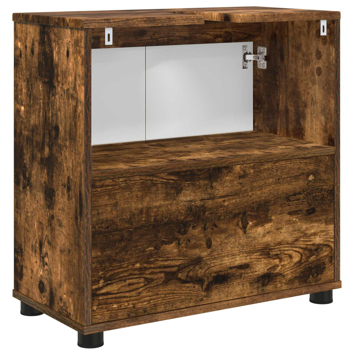 Bathroom Basin Cabinet Smoked Oak 60 x 30 x 60 cm