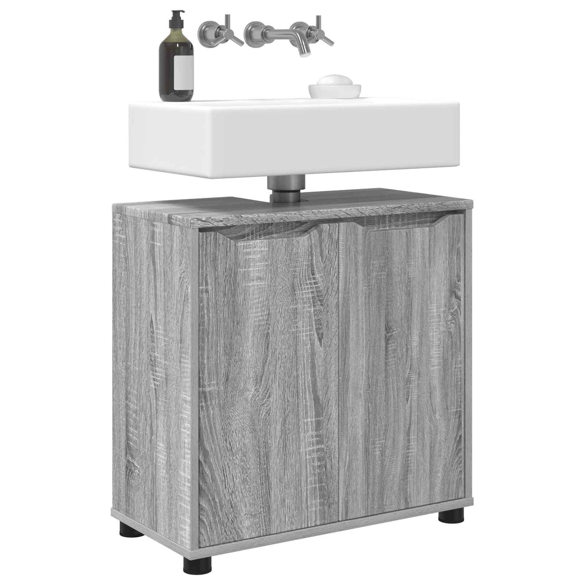 Bathroom Basin Cabinet Grey Sonoma 60 x 30 x 60 cm
