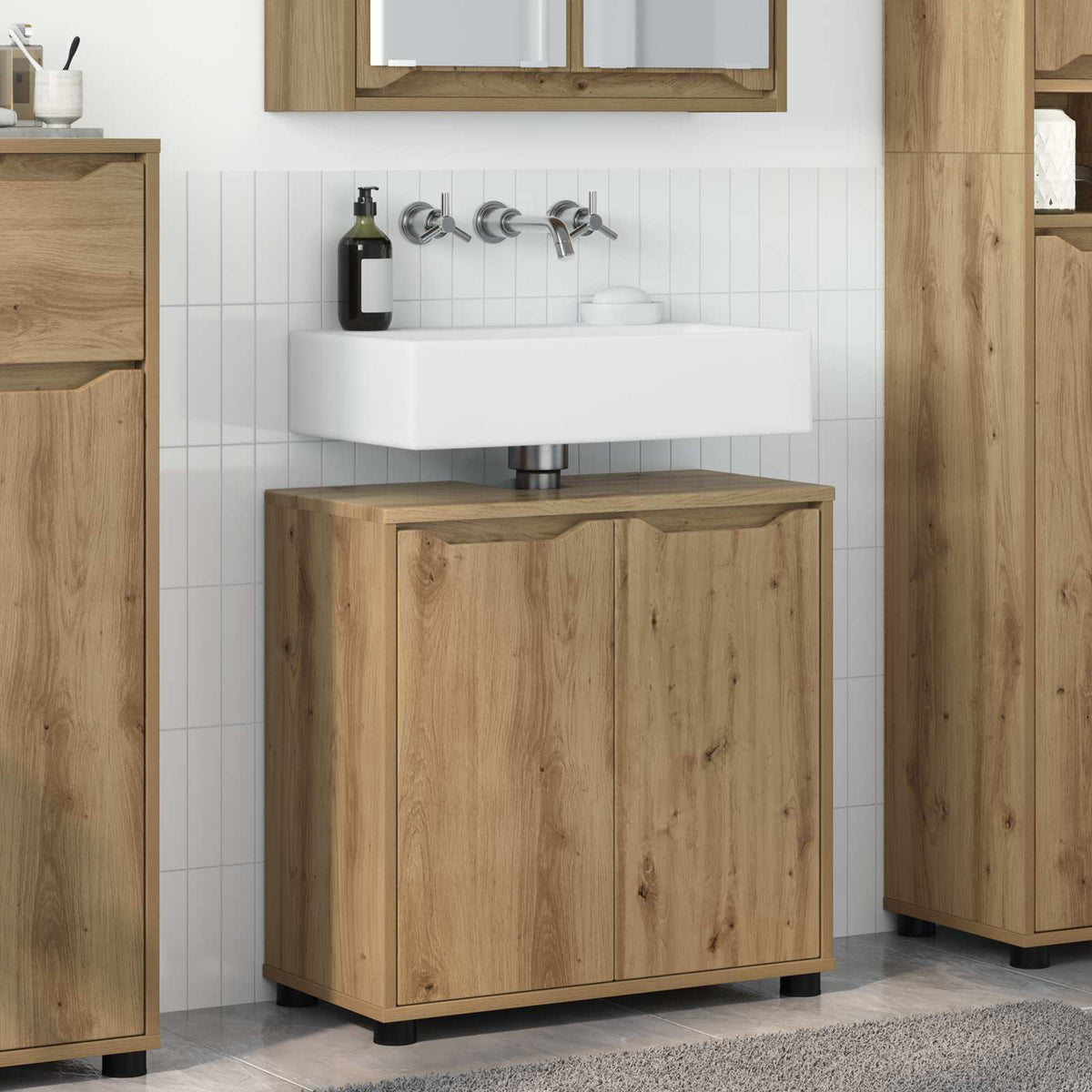 Bathroom Basin Cabinet Artisan Oak 60 x 30 x 60 cm