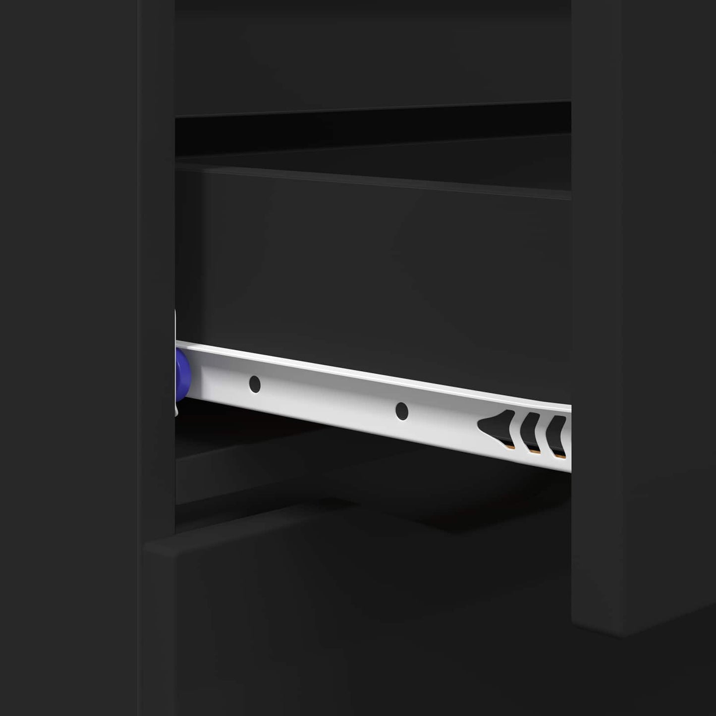 Sideboard with Drawer Black 100 x 30 x 65.6 Engineered Wood