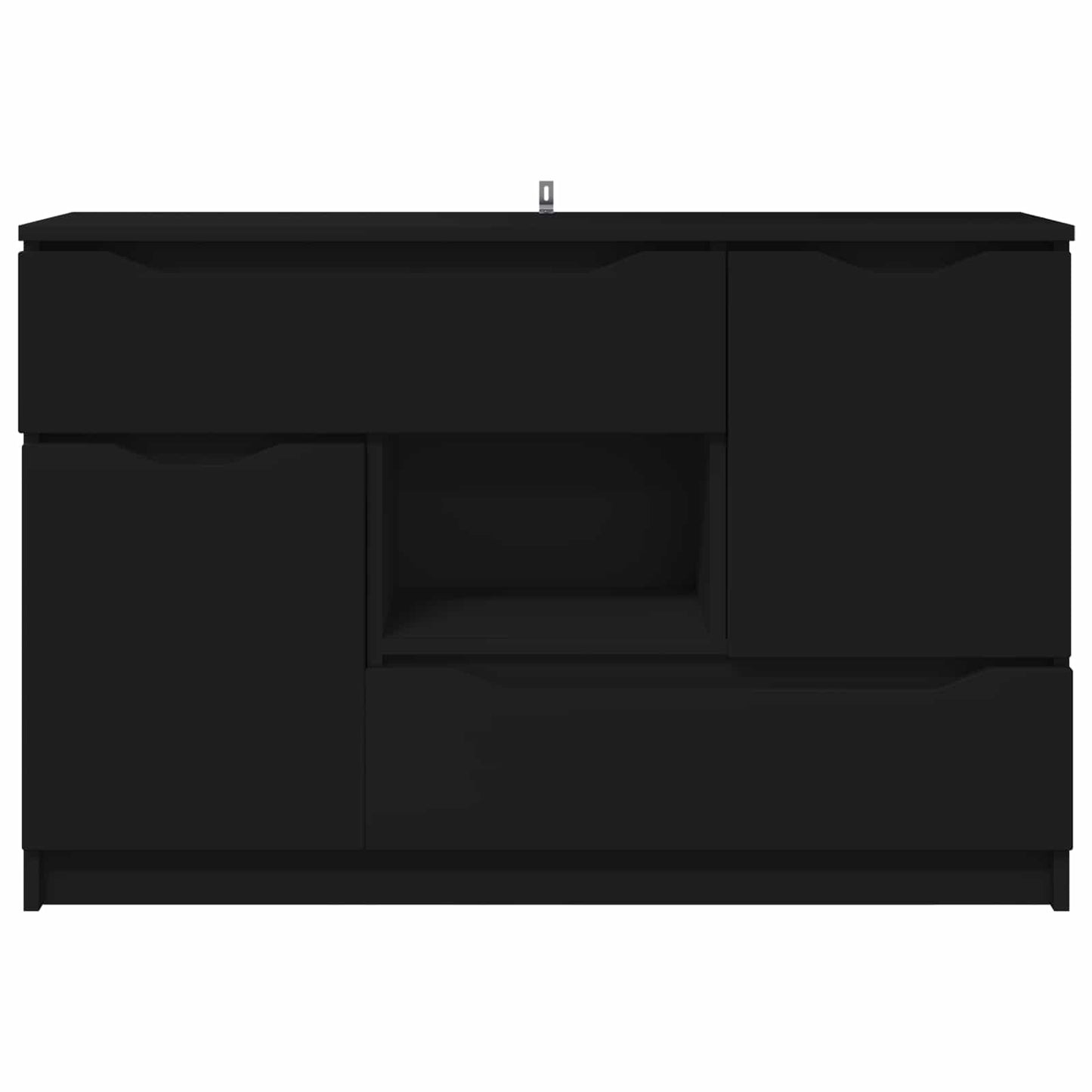 Sideboard with Drawer Black 100 x 30 x 65.6 Engineered Wood