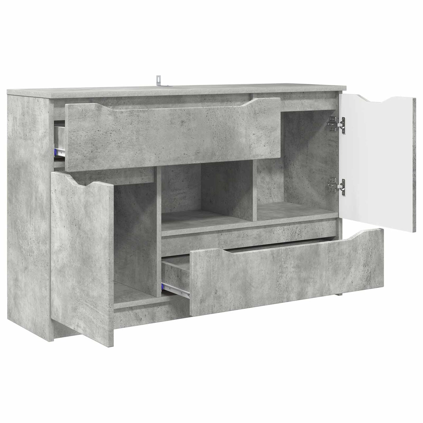 Sideboard Concrete Grey 100 x 30 x 65.6 Engineered Wood