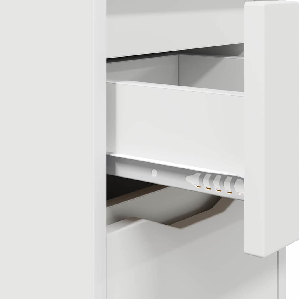 Bedside Table White 30.5 x 30 x 43 cm Engineered Wood