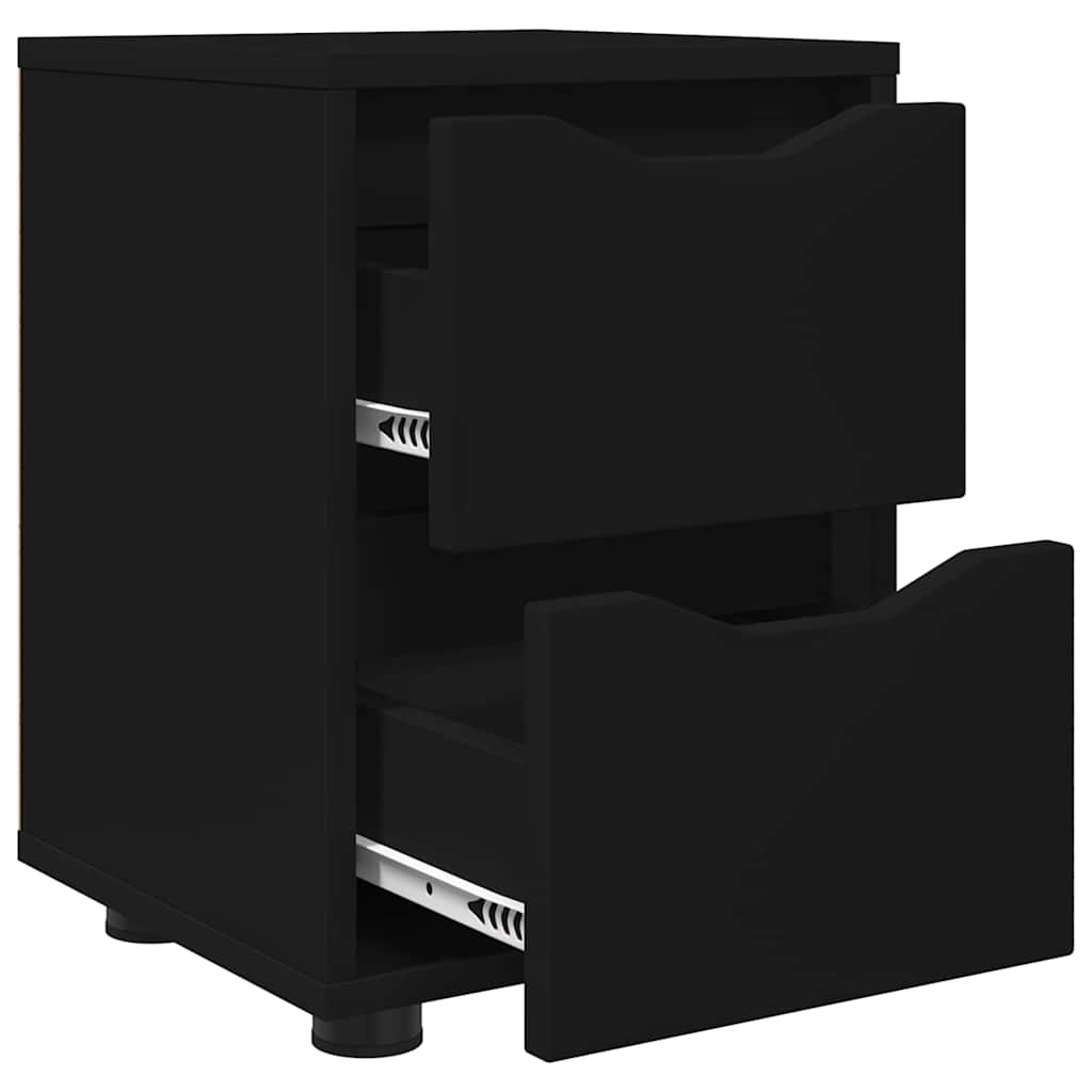 Bedside Table Black 30.5 x 30 x 43 cm Engineered Wood