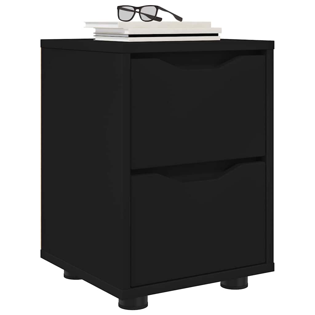Bedside Table Black 30.5 x 30 x 43 cm Engineered Wood
