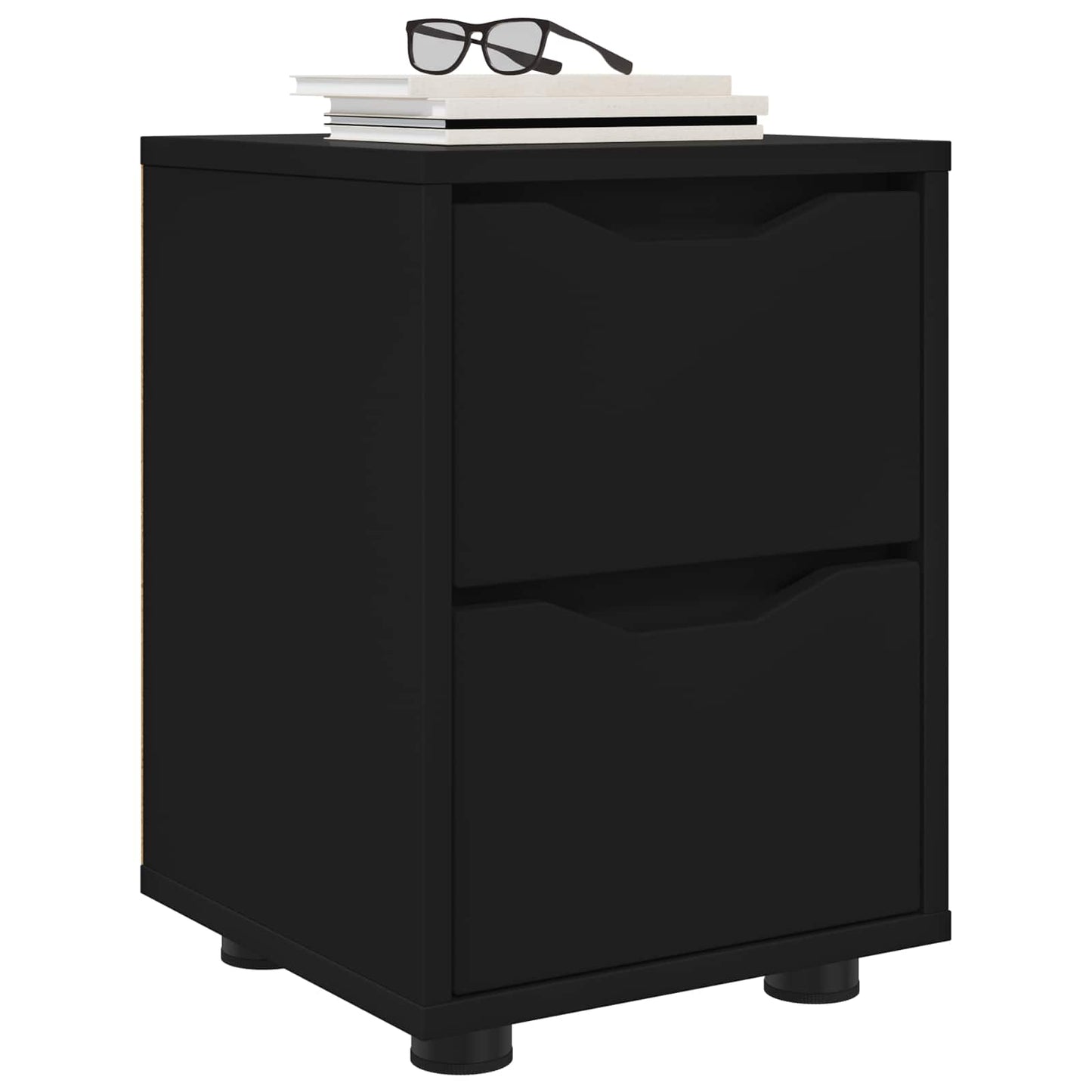 Bedside Table Black 30.5 x 30 x 43 cm Engineered Wood