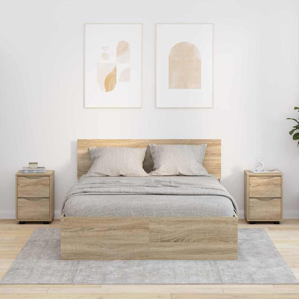 Bedside Tables with Drawer 2 pcs Sonoma Oak 30.5 x 30 x 43 cm