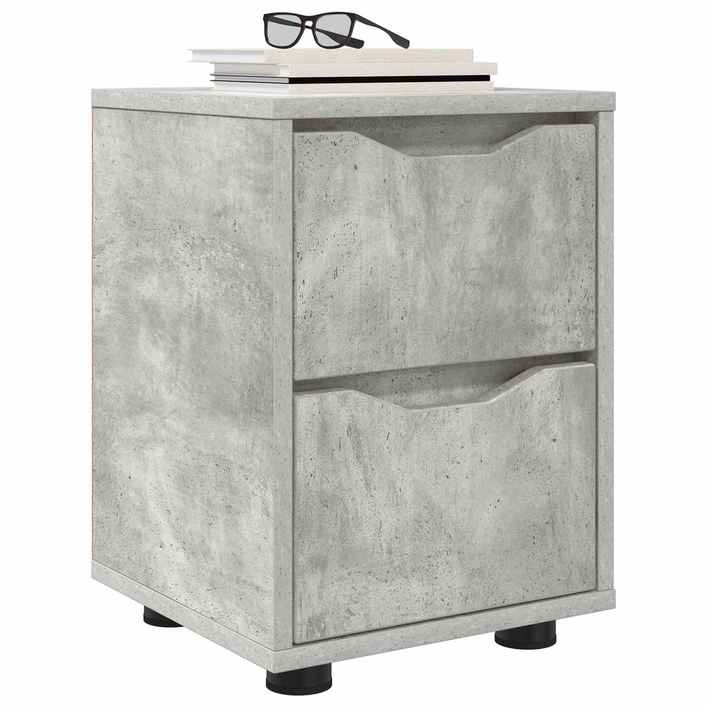 Bedside Table Concrete Grey 30.5 x 30 x 43 cm Engineered Wood