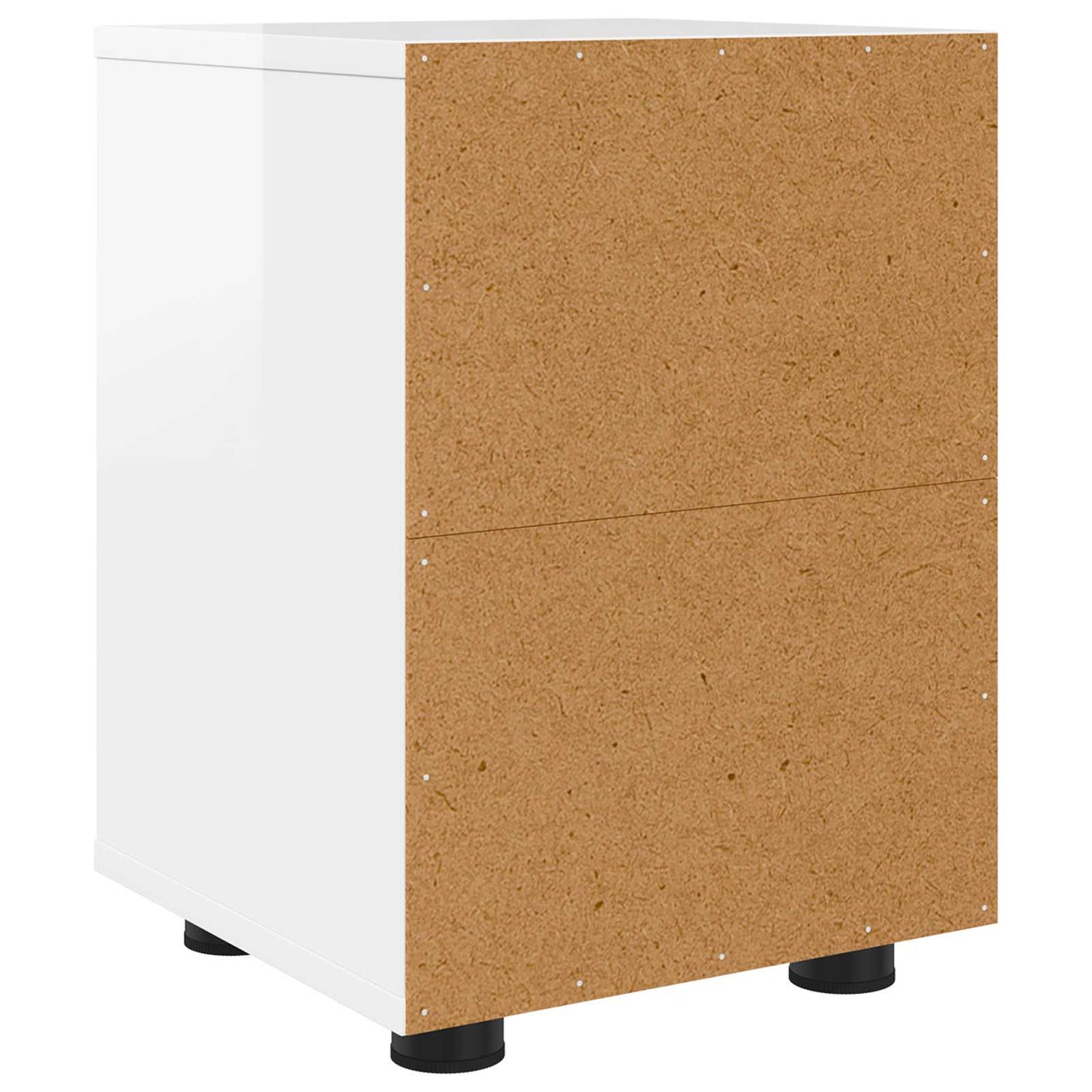 Bedside Table with Drawer High Gloss White 30.5 x 30 x 43 cm
