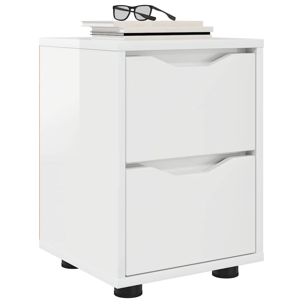 Bedside Tables 2 pcs High Gloss White 30.5 x 30 x 43 cm