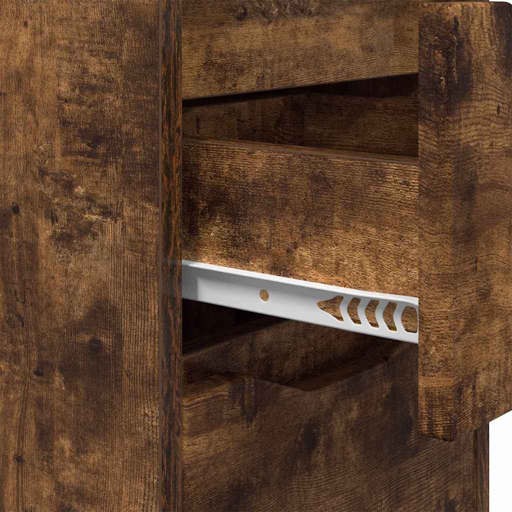 Bedside Table Smoked Oak 30.5 x 30 x 43 cm Engineered Wood