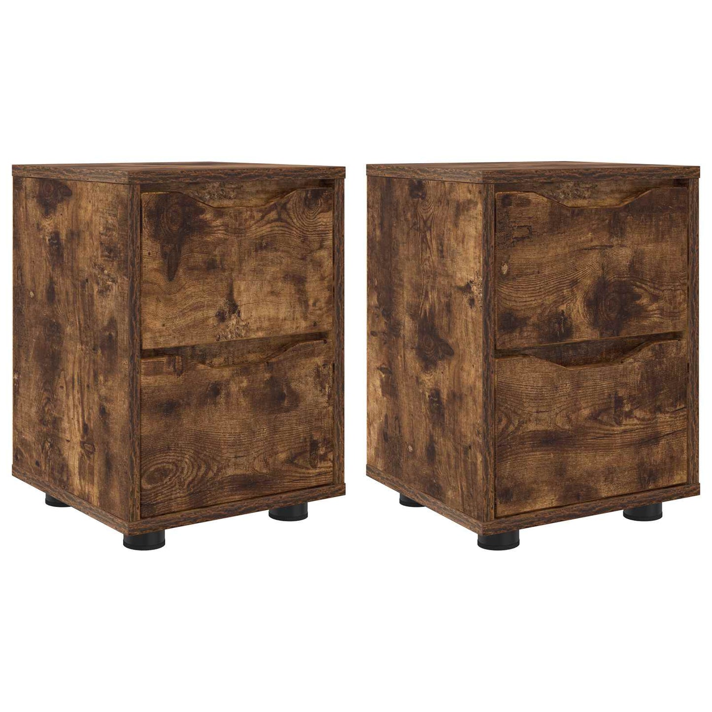 Bedside Tables 2 pcs Smoked Oak 30.5 x 30 x 43 cm