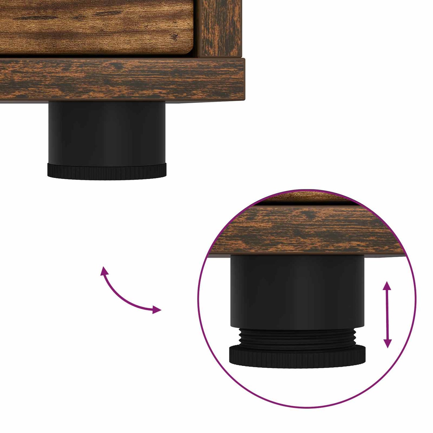 Bedside Tables 2 pcs Smoked Oak 30.5 x 30 x 43 cm