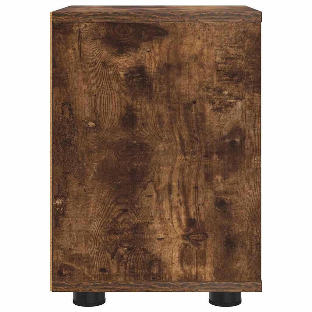 Bedside Tables with Drawer 2 pcs Smoked Oak 30.5 x 30 x 43 cm