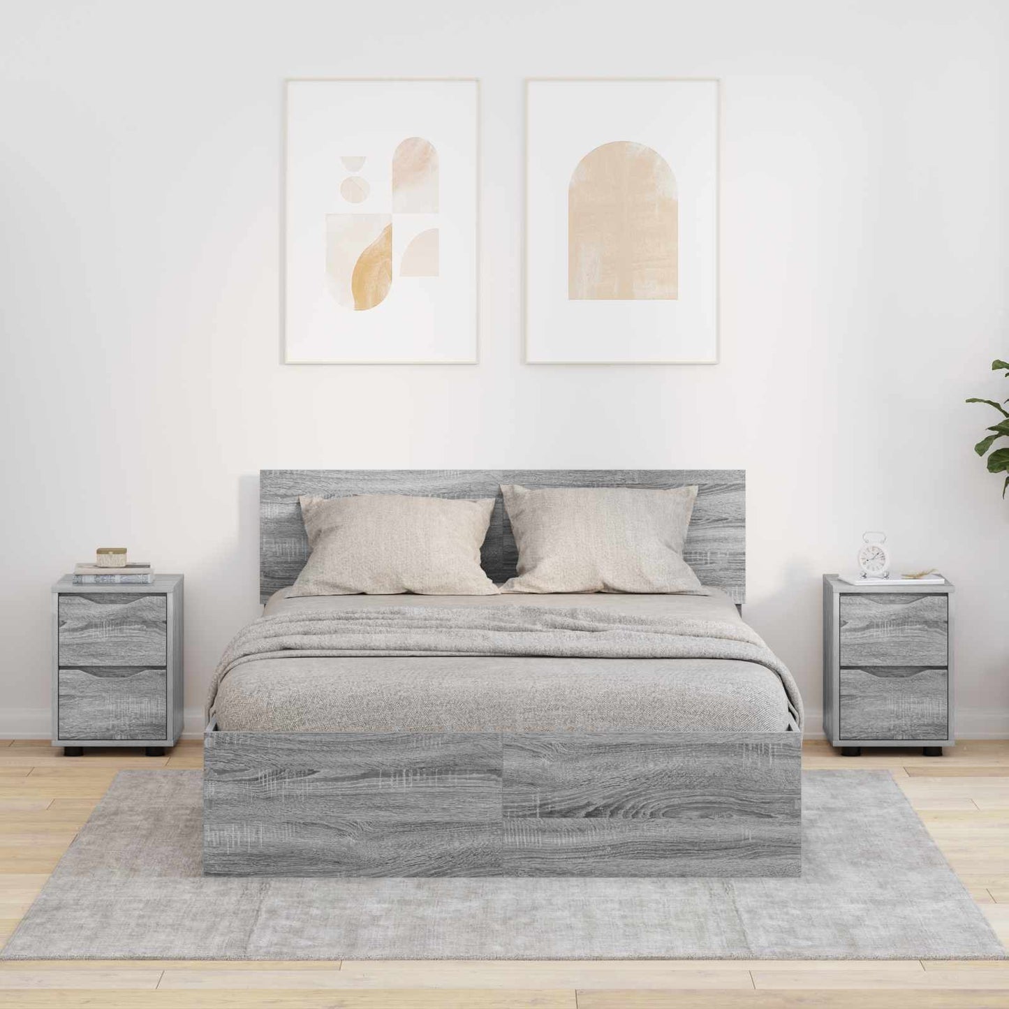 Bedside Tables with Drawer 2 pcs Grey Sonoma 30.5 x 30 x 43 cm