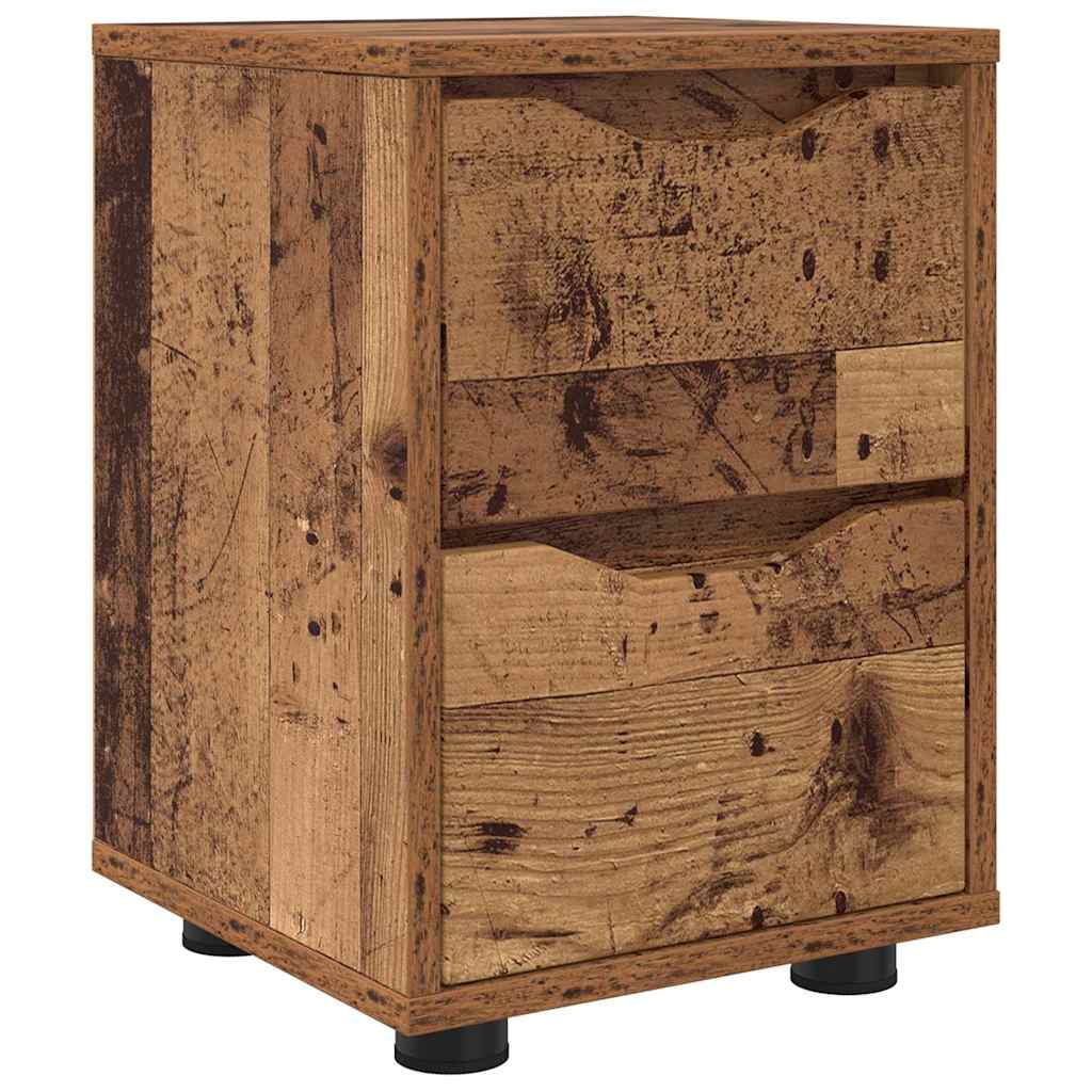 Bedside Table Old Wood 30.5 x 30 x 43 cm Engineered Wood