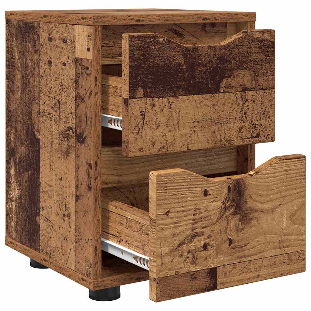 Bedside Table Old Wood 30.5 x 30 x 43 cm Engineered Wood