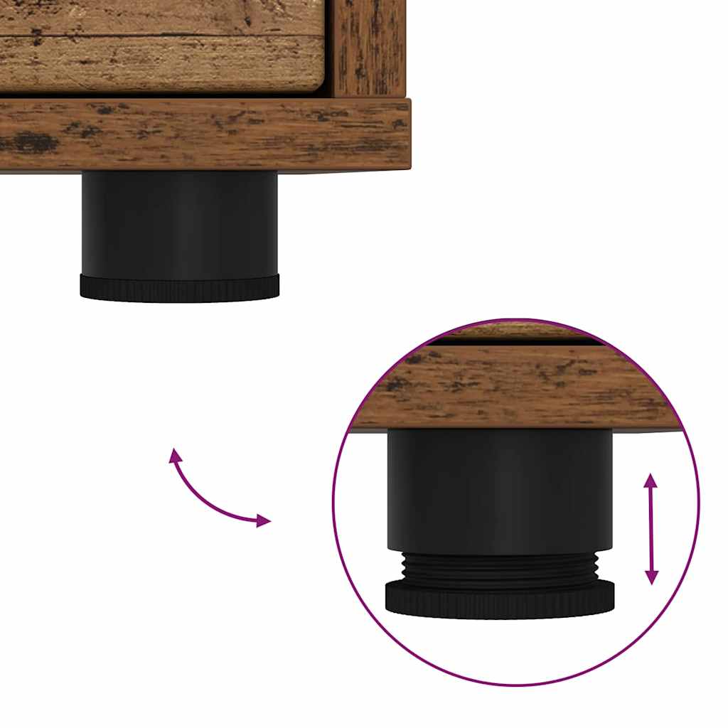 Bedside Table Old Wood 30.5 x 30 x 43 cm Engineered Wood