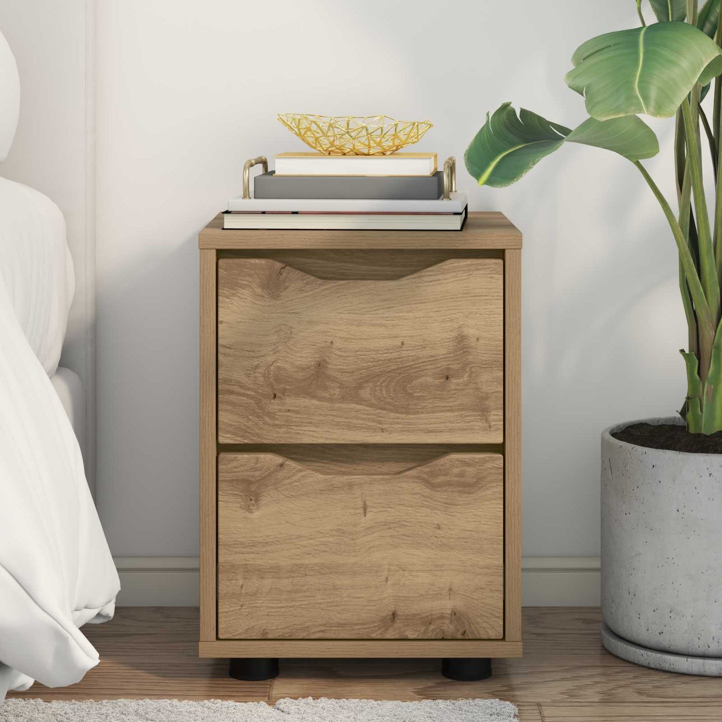 Bedside Table Artisan Oak 30.5 x 30 x 43 cm Engineered Wood