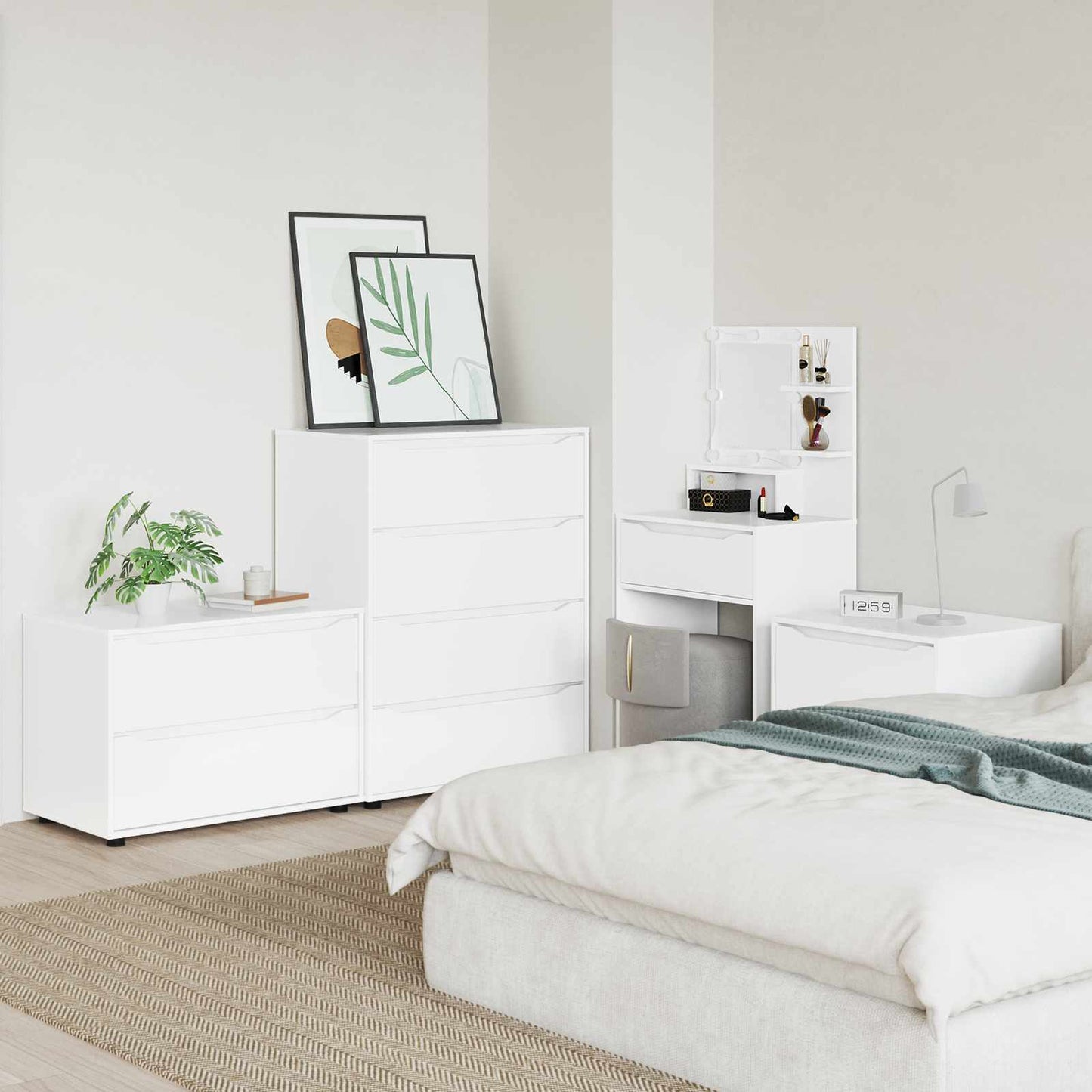 Storage Cabinet White 80 x 48 x 57 cm Engineered Wood