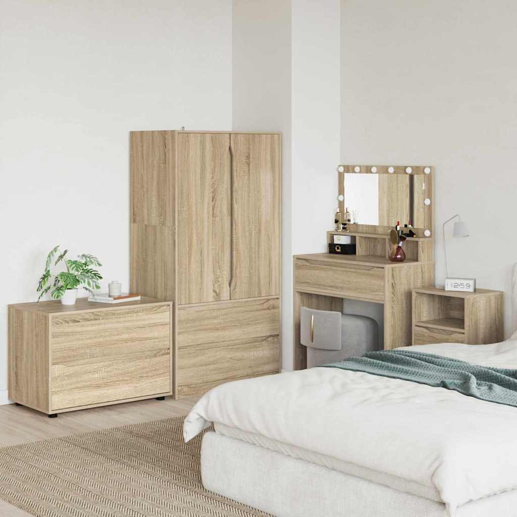 Storage Cabinet Sonoma Oak 80 x 48 x 57 cm Engineered Wood