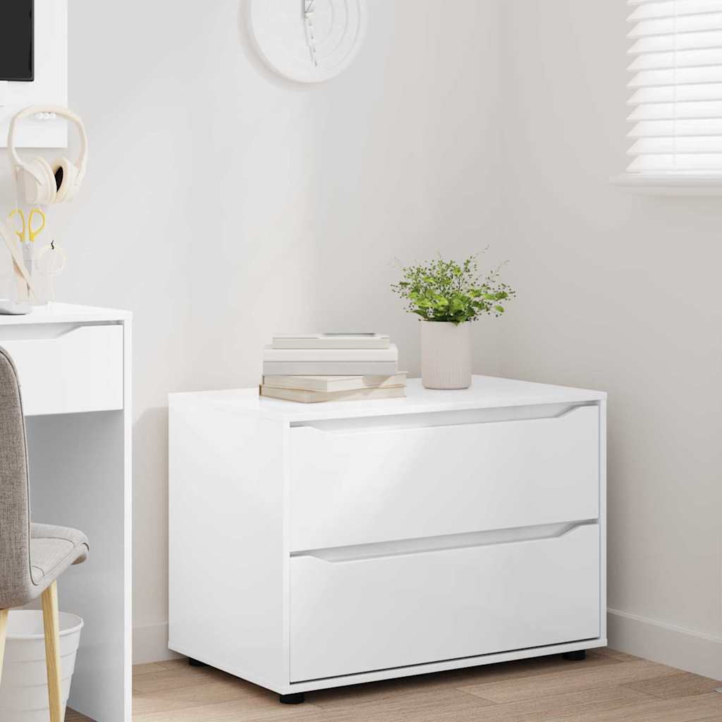 Storage Cabinet High Gloss White 80 x 48 x 57 cm