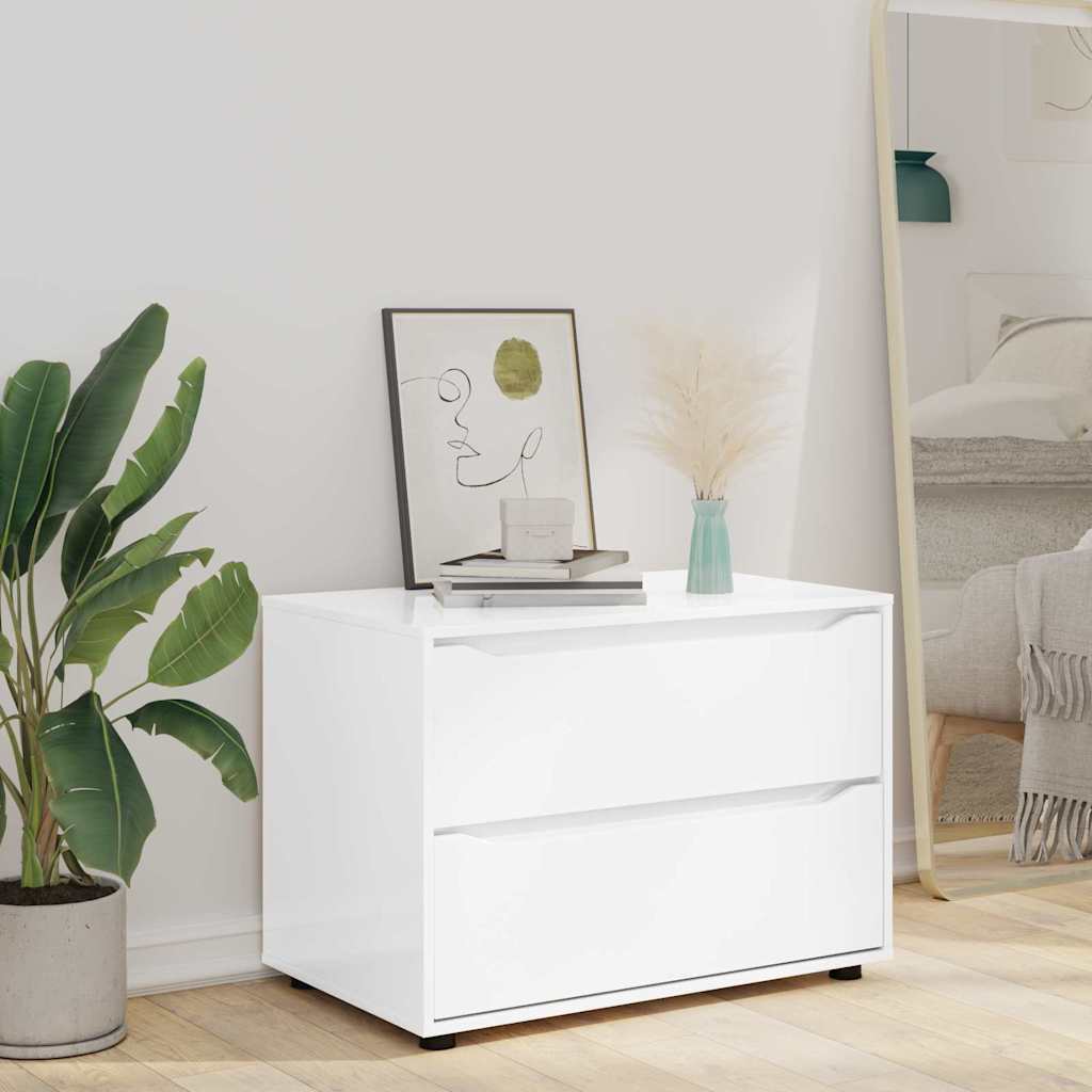 Storage Cabinet High Gloss White 80 x 48 x 57 cm