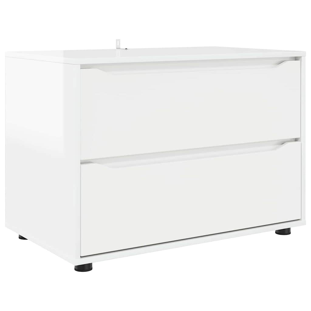 Storage Cabinet High Gloss White 80 x 48 x 57 cm