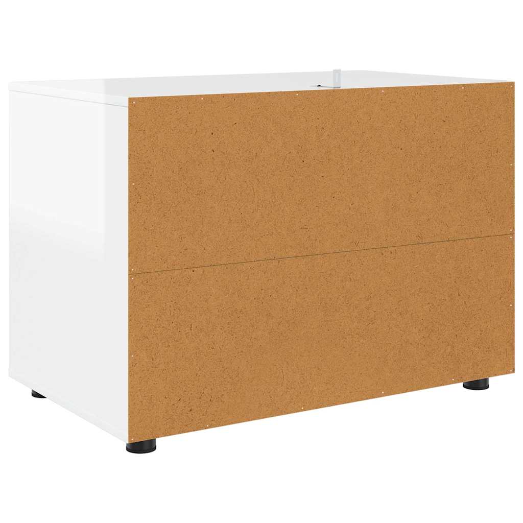 Storage Cabinet High Gloss White 80 x 48 x 57 cm