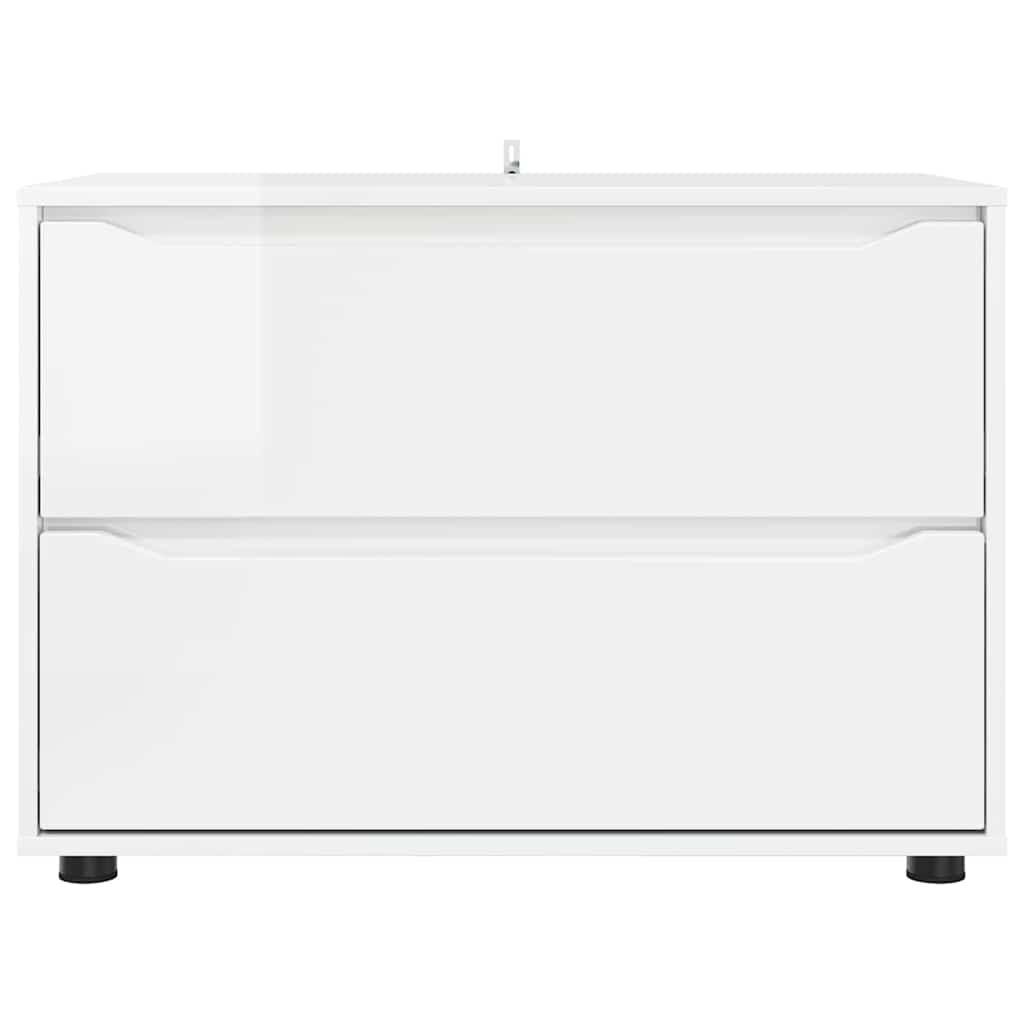 Storage Cabinet High Gloss White 80 x 48 x 57 cm