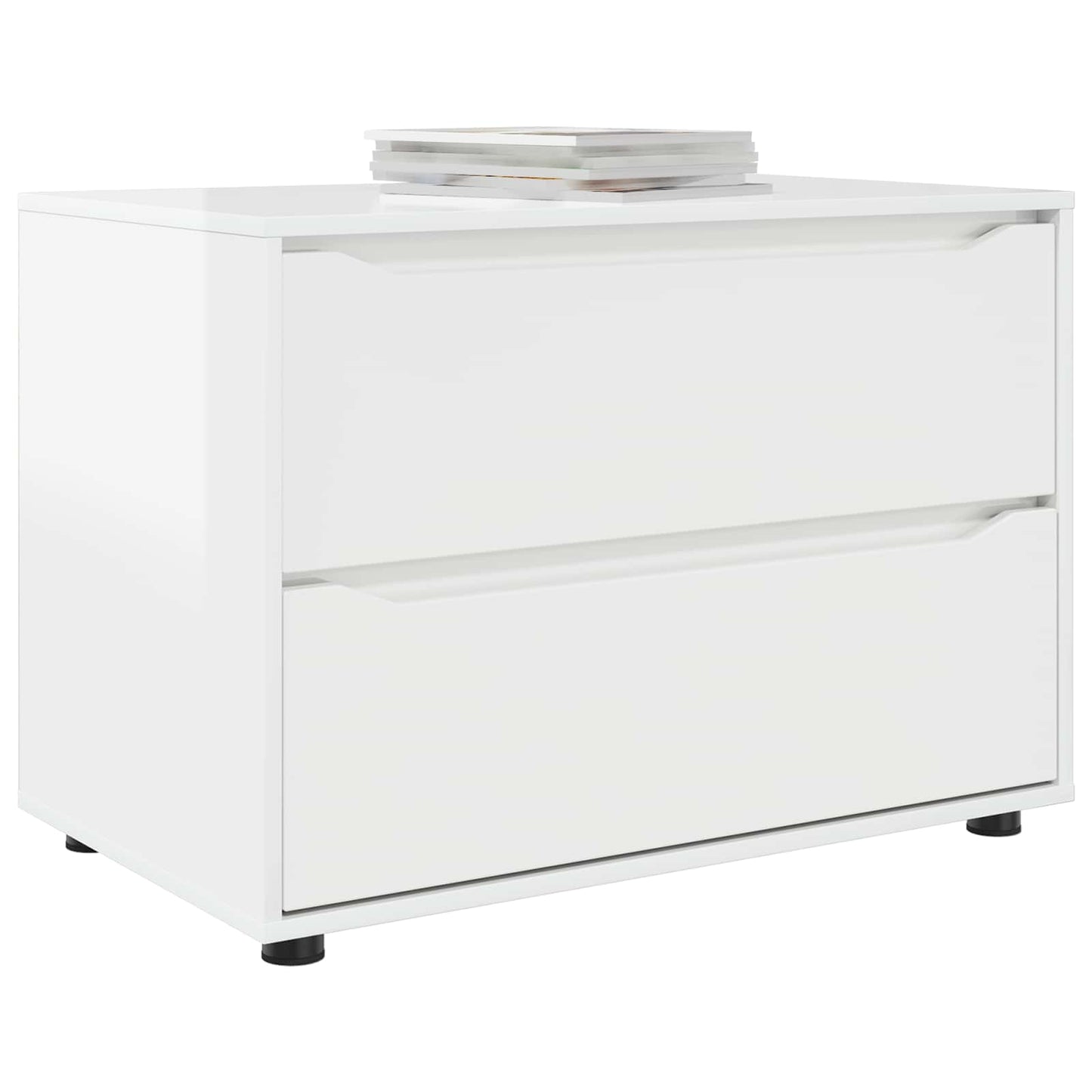 Storage Cabinet High Gloss White 80 x 48 x 57 cm