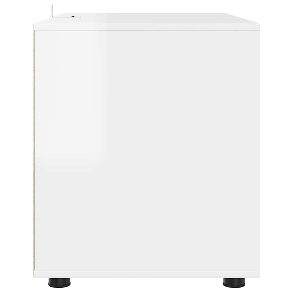 Storage Cabinet High Gloss White 80 x 48 x 57 cm