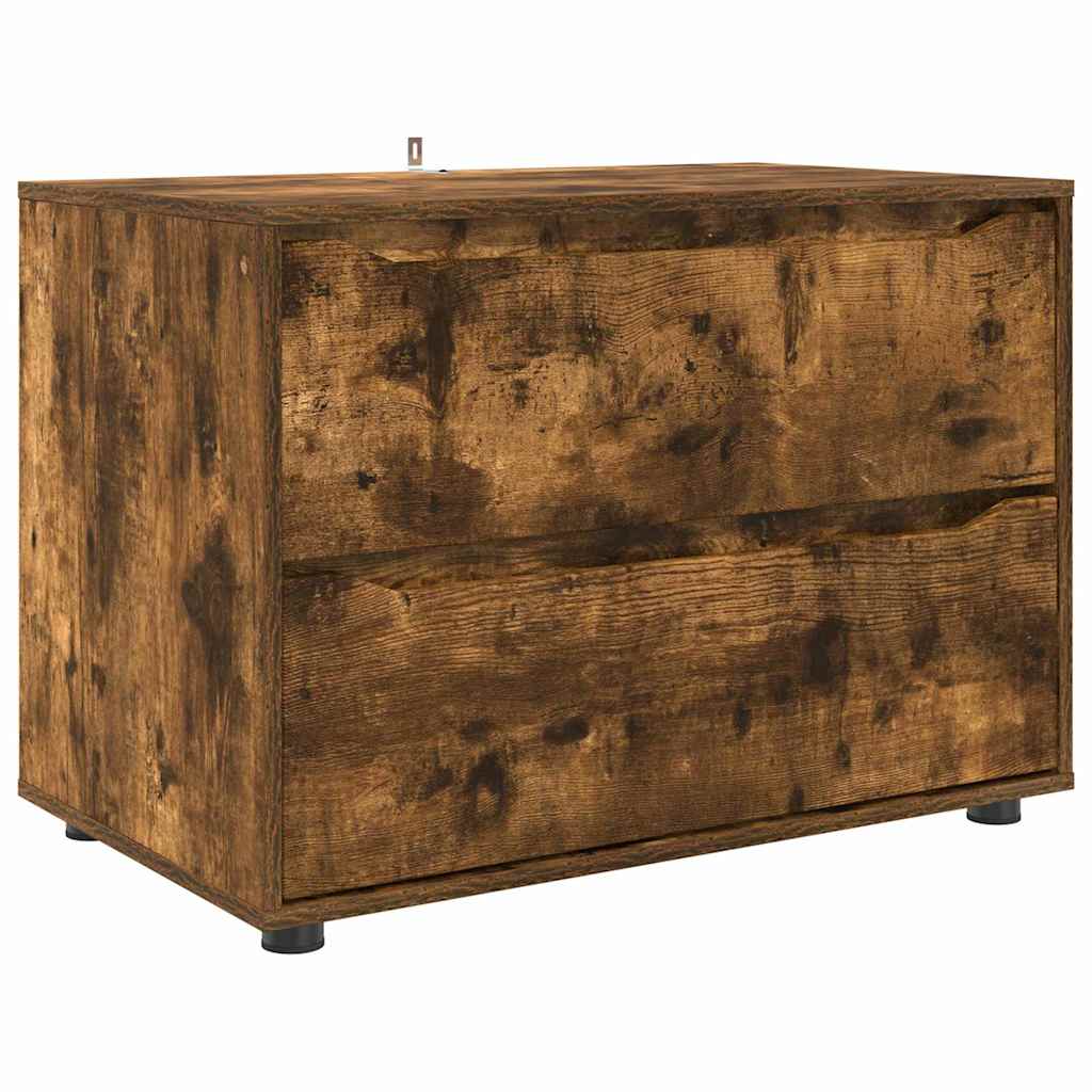 Storage Cabinet Smoked Oak 80 x 48 x 57 cm Engineered Wood