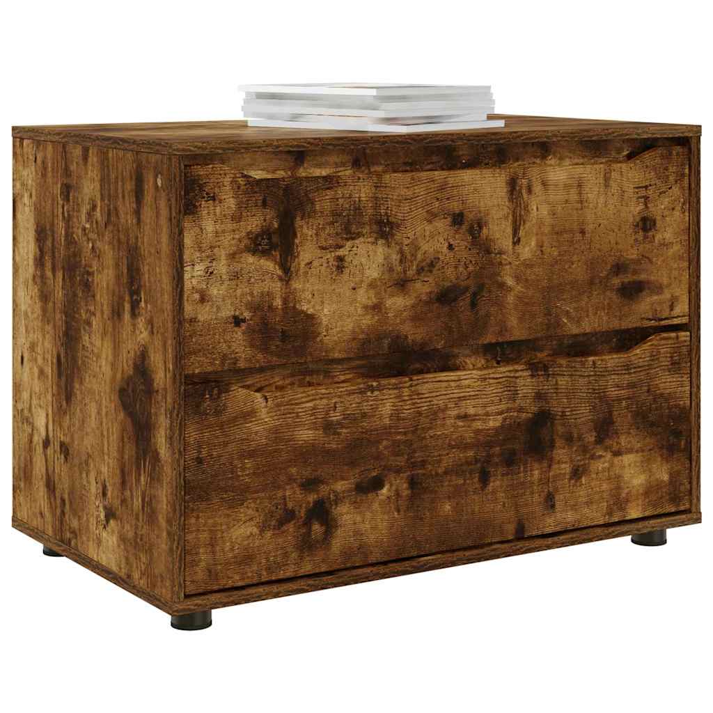 Storage Cabinet Smoked Oak 80 x 48 x 57 cm Engineered Wood