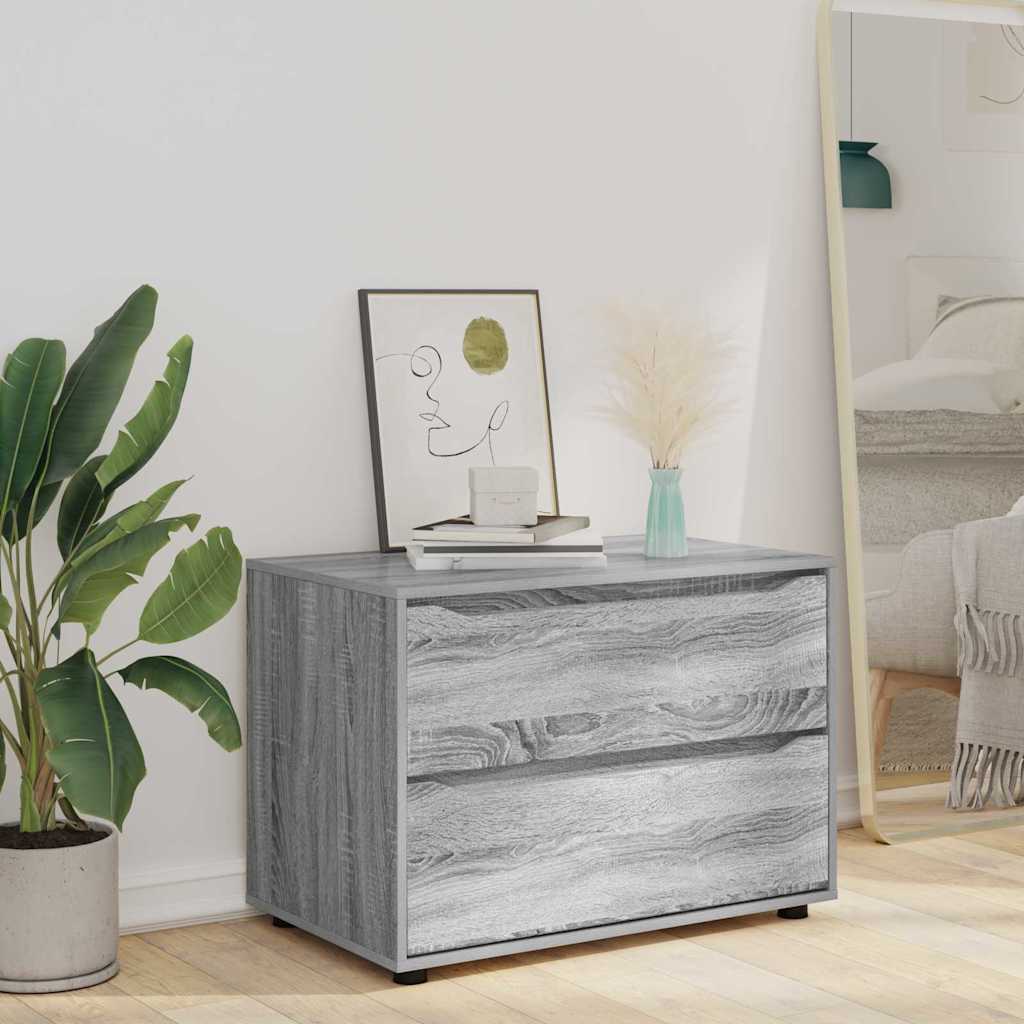 Storage Cabinet Grey Sonoma 80 x 48 x 57 cm Engineered Wood