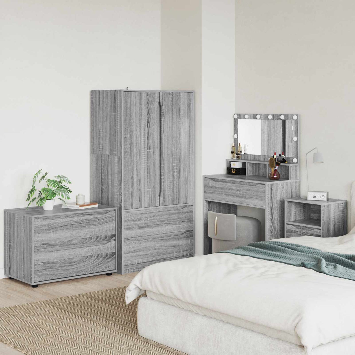 Storage Cabinet Grey Sonoma 80 x 48 x 57 cm Engineered Wood