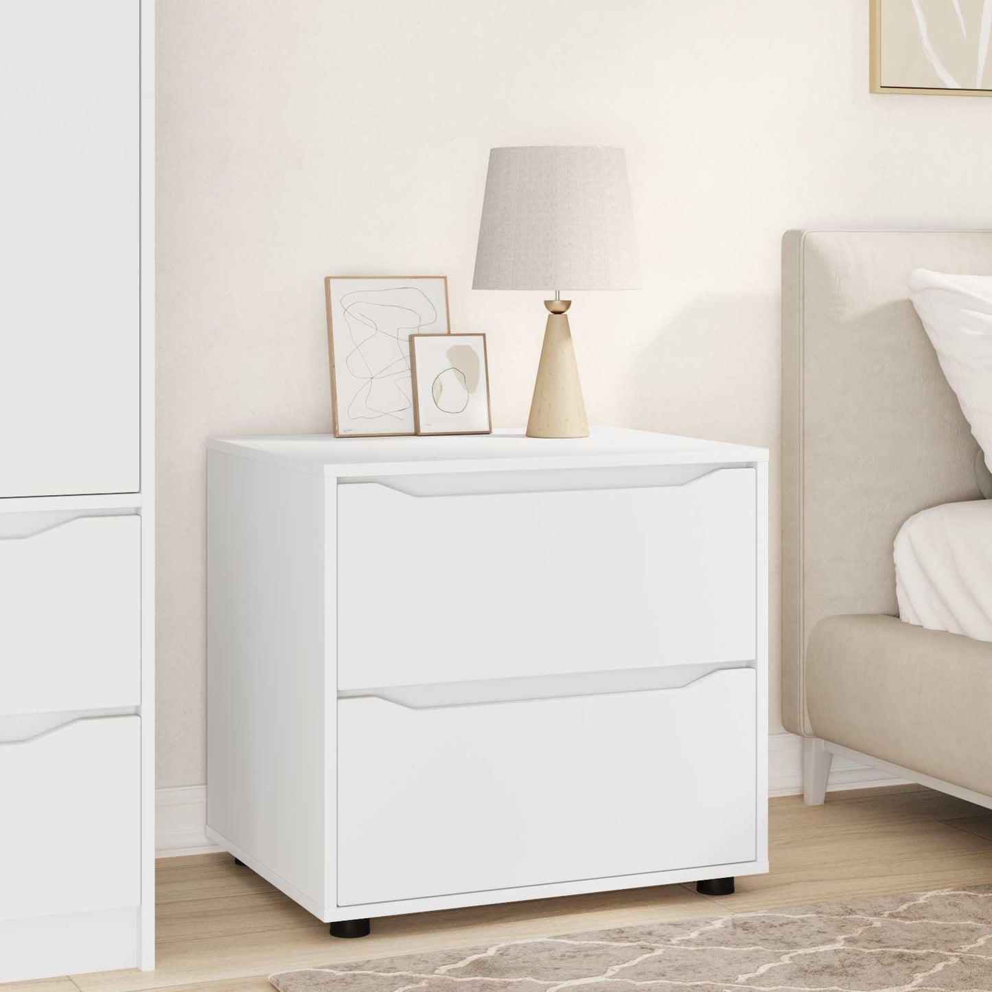 Storage Cabinet 60 x 48 x 57 cm Engineered Wood White
