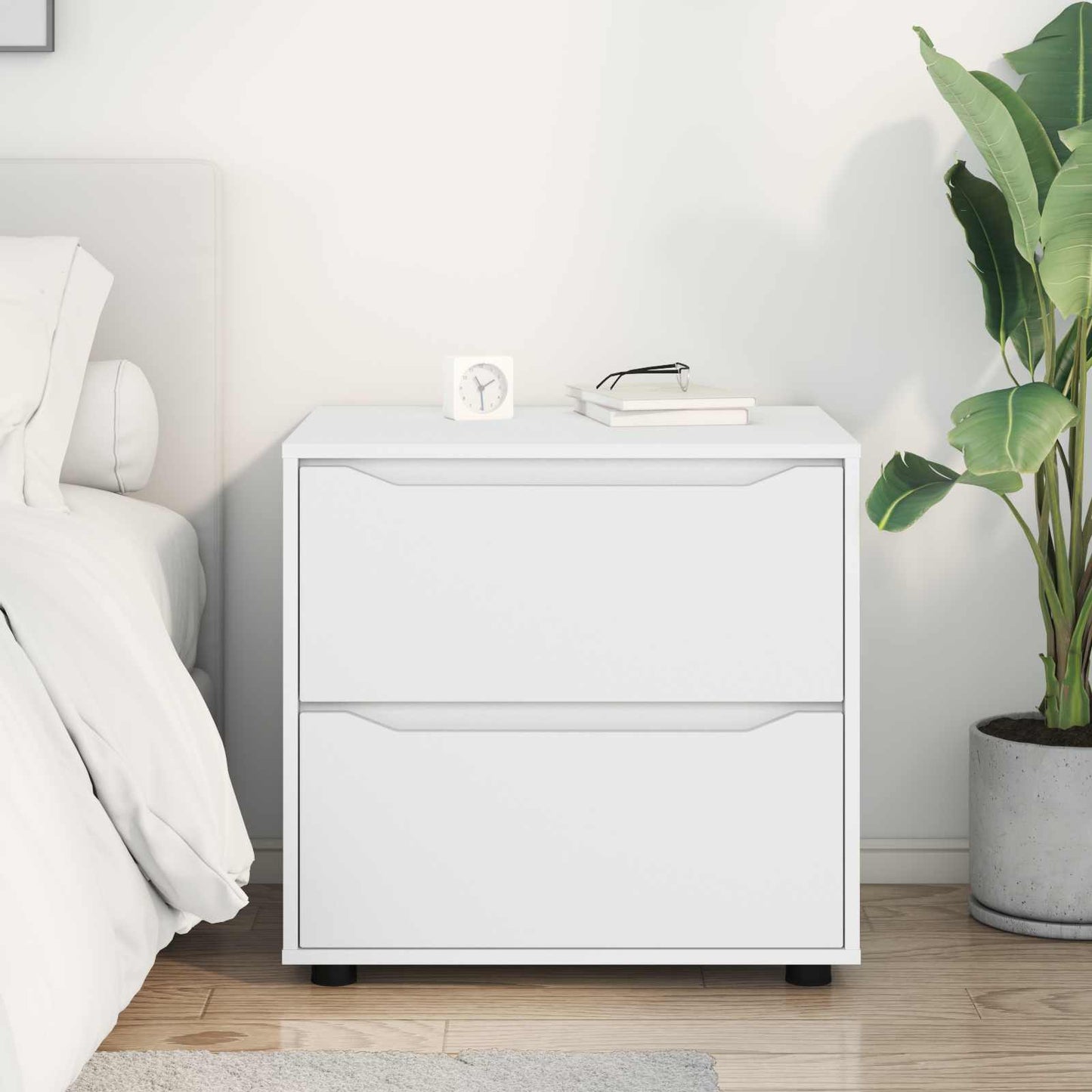 Storage Cabinet 60 x 48 x 57 cm Engineered Wood White