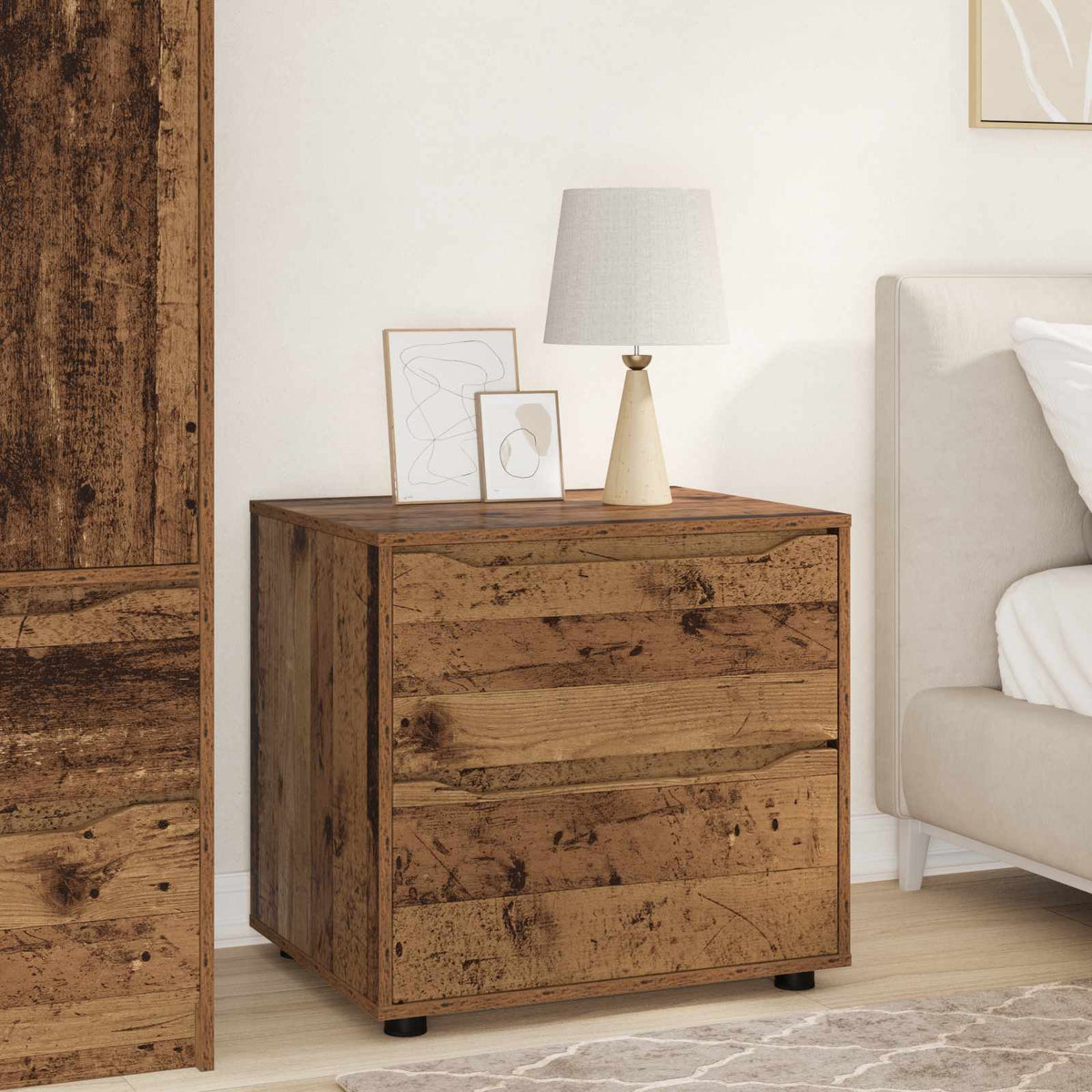 Storage Cabinet 60 x 48 x 57 cm Engineered Wood Old Wood