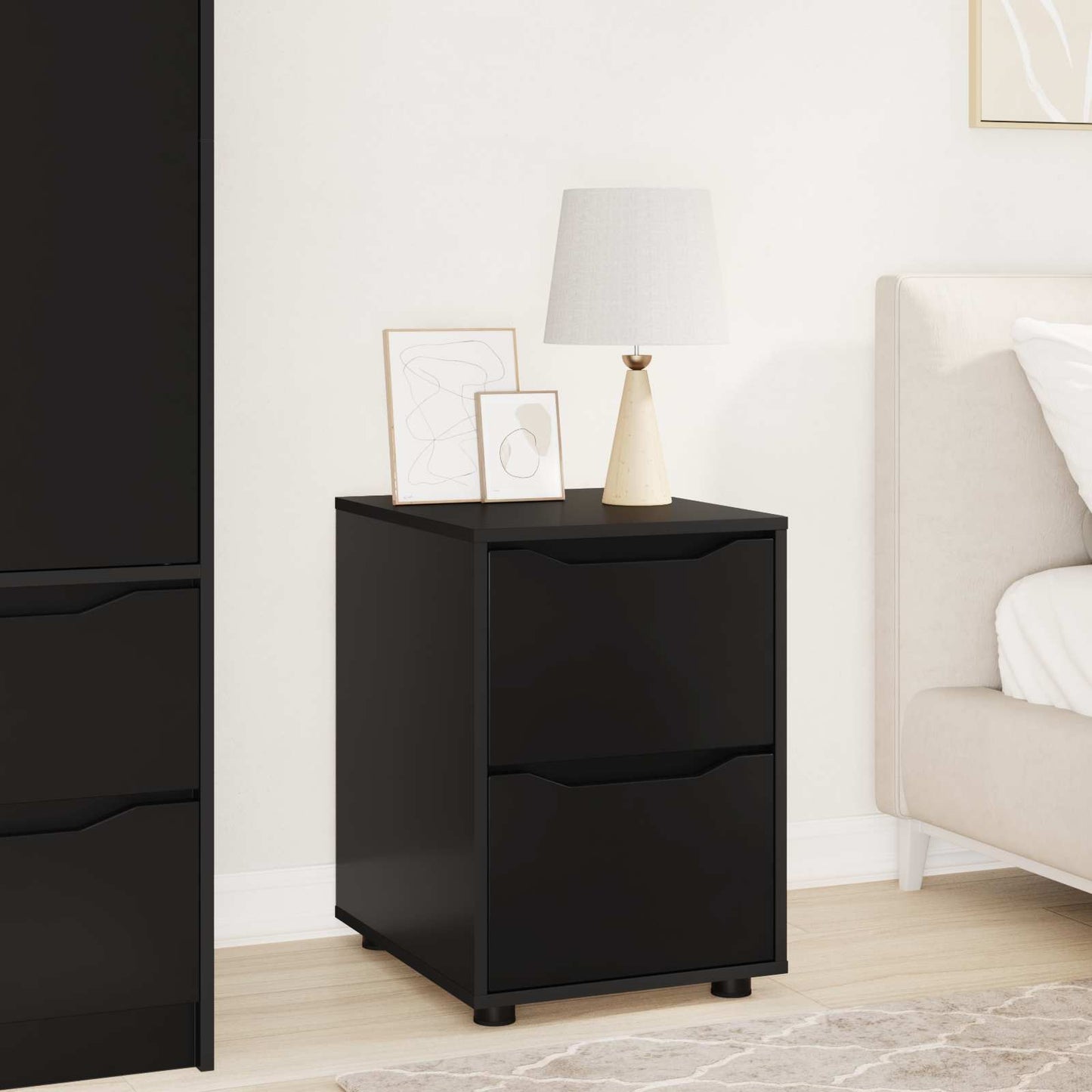 Storage Cabinet Black 40 x 48 x 57 cm Engineered Wood